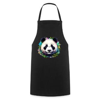 Panda - Tablier de cuisine - noir - Devant - AI Model Male 185 dark (185cm)