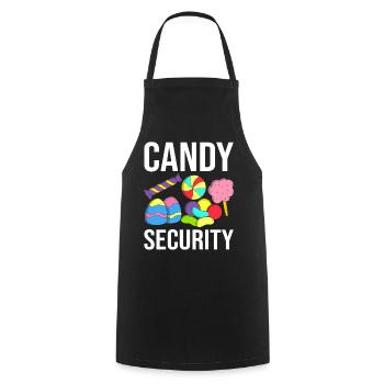 Candy Security Funny Candy Confectionery Sweet - Cooking Apron - black - Front - AI Model Male 185 dark (185cm)