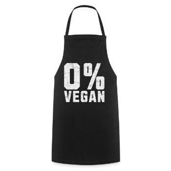 0% Vegan - Kochschürze - Schwarz - Vorne - AI Model Male 185 dark (185cm)