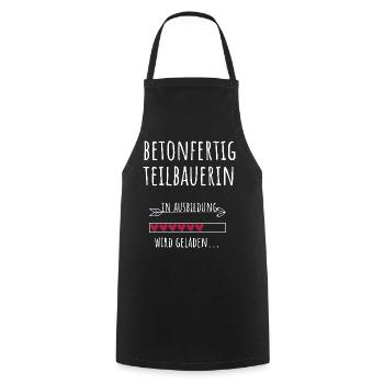 Betonfertigteilbauerin Ausbildung Beruf Geschenk - Kochschürze - Schwarz - Vorne - AI Model Male 185 dark (185cm)
