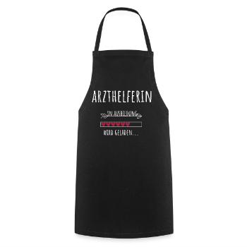 Arzthelferin Ausbildung Beruf Geschenk - Kochschürze - Schwarz - Vorne - AI Model Male 185 dark (185cm)