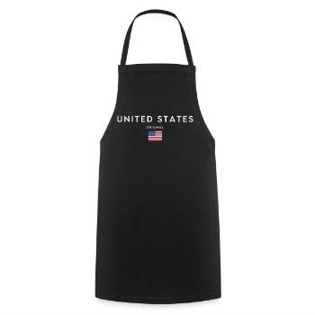 Flag of the United States - Cooking Apron - black - Front - AI Model Male 185 dark (185cm)