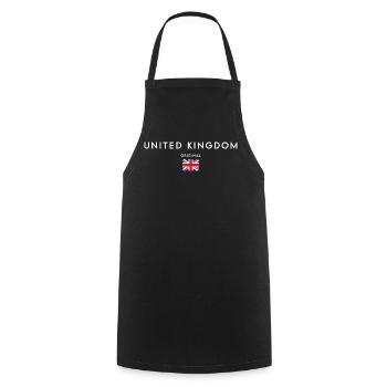 Flag of the United Kingdom, British pride - Cooking Apron - black - Front - AI Model Male 185 dark (185cm)
