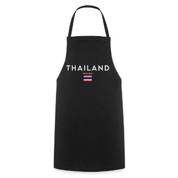 Drapeau de la Thaïlande, fierté thaïlandaise - Tablier de cuisine - noir - Devant - AI Model Male 185 dark (185cm)