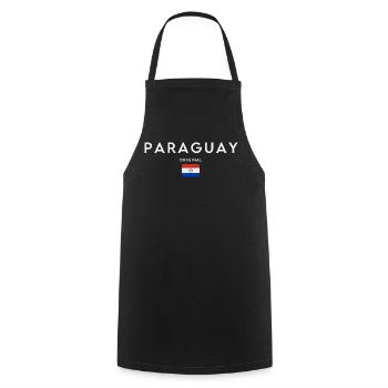 Paraguayan flag, Paraguayan pride - Cooking Apron - black - Front - AI Model Male 185 dark (185cm)
