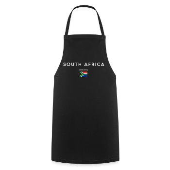 South African flag, South African pride - Cooking Apron - black - Front - AI Model Male 185 dark (185cm)