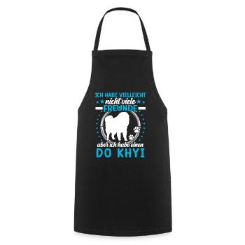 Do Khyi is my friend Tibetan Mastiff - Cooking Apron - black - Front - AI Model Male 185 dark (185cm)