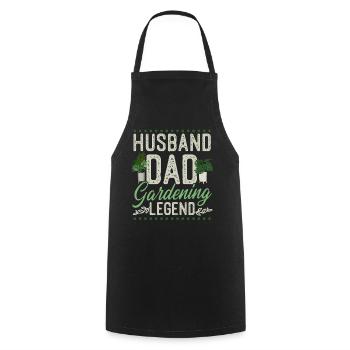 Amoureux des plantes Jardinage Papa Mari - Tablier de cuisine - noir - Devant - AI Model Male 185 dark (185cm)