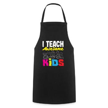 Grundschullehrerin I Teach Awesome Kids - Kochschürze - Schwarz - Vorne - AI Model Male 185 dark (185cm)