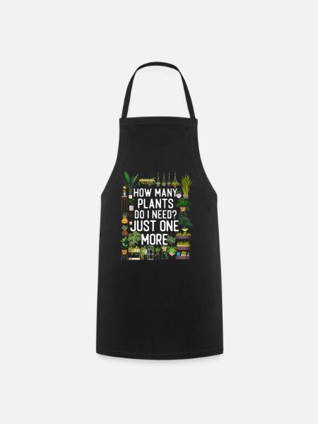 Plant Lover Gardening How Many - Kochschürze - Schwarz