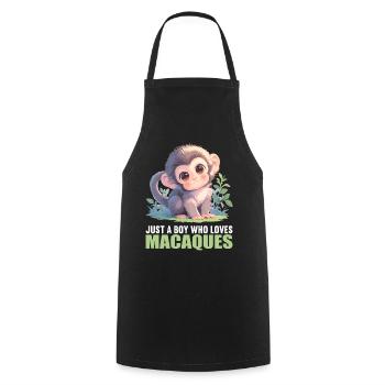Macaque Macaque - Cooking Apron - black - Front - AI Model Male 185 dark (185cm)