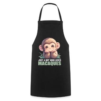 Macaque Macaque - Cooking Apron - black - Front - AI Model Male 185 dark (185cm)