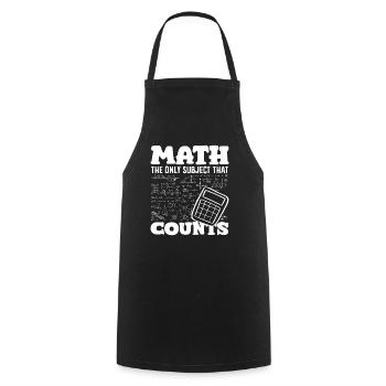 Cadeau de mathématiques pour professeur de mathématiques - Tablier de cuisine - noir - Devant - AI Model Male 185 dark (185cm)