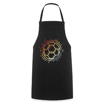 Dessin de football vintage - Tablier de cuisine - noir - Devant - AI Model Male 185 dark (185cm)