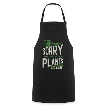 Plant Lover Gardening Sorry I Have - Kochschürze - Schwarz - Vorne - AI Model Male 185 dark (185cm)