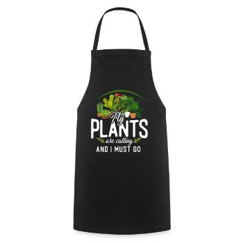 Plant Lover Gardening My Plants - Kochschürze - Schwarz - Vorne - AI Model Male 185 dark (185cm)