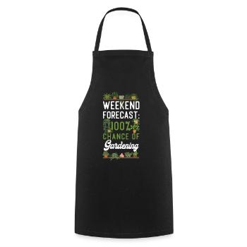 Week-end de jardinage pour les amoureux des plantes - Tablier de cuisine - noir - Devant - AI Model Male 185 dark (185cm)
