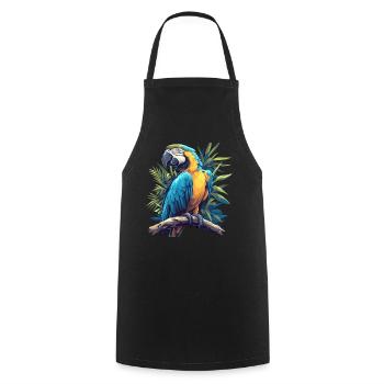 Macaw's Era - Cooking Apron - black - Front - AI Model Male 185 dark (185cm)