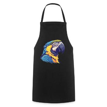 Macaw's Era - Cooking Apron - black - Front - AI Model Male 185 dark (185cm)