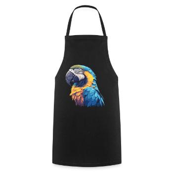 Macaw's Era - Cooking Apron - black - Front - AI Model Male 185 dark (185cm)