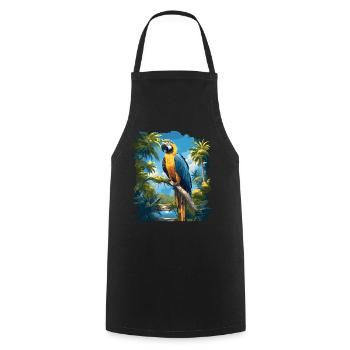 Macaw's Era - Cooking Apron - black - Front - AI Model Male 185 dark (185cm)