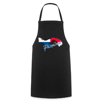 Drapeau du Panama, carte drapeau du Panama - Tablier de cuisine - noir - Devant - AI Model Male 185 dark (185cm)