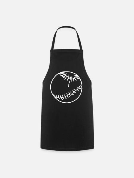 Baseball Ball Skizze - Kochschürze - Schwarz
