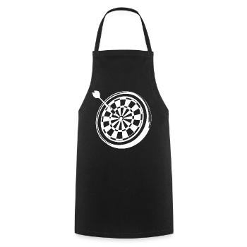 Dart Drawing - Cooking Apron - black - Front - AI Model Male 185 dark (185cm)