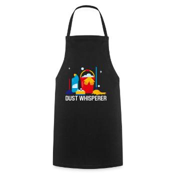 Dust Whisperer Drôle Nettoyeur Ménage - Tablier de cuisine - noir - Devant - AI Model Male 185 dark (185cm)