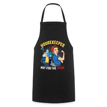 Pas pour le nettoyeur de ménage faible et drôle - Tablier de cuisine - noir - Devant - AI Model Male 185 dark (185cm)