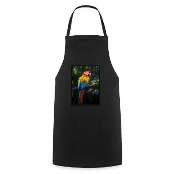 Macaw's Era - Cooking Apron - black - Front - AI Model Male 185 dark (185cm)