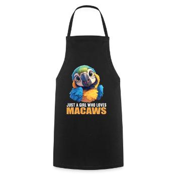 Macaw's Era - Cooking Apron - black - Front - AI Model Male 185 dark (185cm)