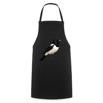 Elstern Elster - Kochschürze - Schwarz - Vorne - AI Model Male 185 dark (185cm)