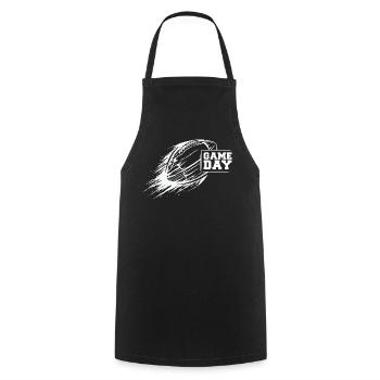 american football - Game Day Illustration - Kochschürze - Schwarz - Vorne - AI Model Male 185 dark (185cm)