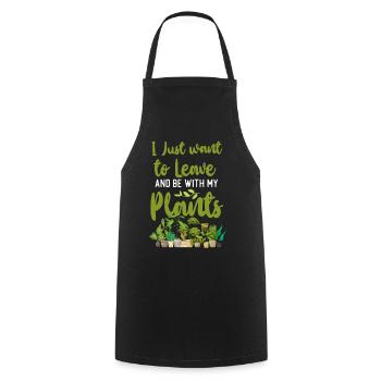 Plant Lover Gardening I Just Want - Kochschürze - Schwarz - Vorne - AI Model Male 185 dark (185cm)