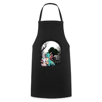 Dragon Dragon Enfant Enfants Conte de fées Dinos - Tablier de cuisine - noir - Devant - AI Model Male 185 dark (185cm)