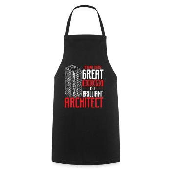 Architekt Architektur Geschenk Architekturstudent - Kochschürze - Schwarz - Vorne - AI Model Male 185 dark (185cm)