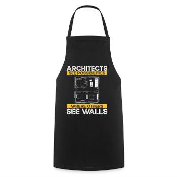 Architekt Architektur Geschenk Architekturstudent - Kochschürze - Schwarz - Vorne - AI Model Male 185 dark (185cm)