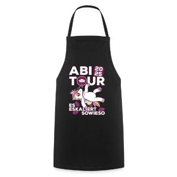 Abi Abschluss 2025 Abitur Abschlussfahrt Abi Tour - Kochschürze - Schwarz - Vorne - AI Model Male 185 dark (185cm)