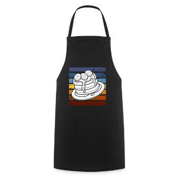 Retro Pancakes Breakfast Indulgence - Cooking Apron - black - Front - AI Model Male 185 dark (185cm)