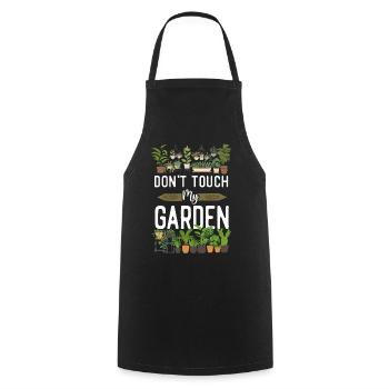 Plant Lover Gardening Don't Touch - Kochschürze - Schwarz - Vorne - AI Model Male 185 dark (185cm)