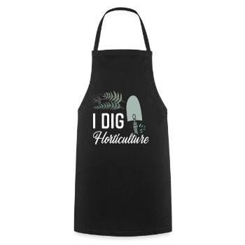 Plant Lover Gardening Pun I Dig - Kochschürze - Schwarz - Vorne - AI Model Male 185 dark (185cm)