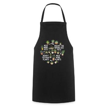 Les amateurs de plantes ont besoin de plus - Tablier de cuisine - noir - Devant - AI Model Male 185 dark (185cm)