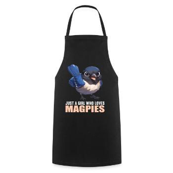 Magpies Magpie - Cooking Apron - black - Front - AI Model Male 185 dark (185cm)