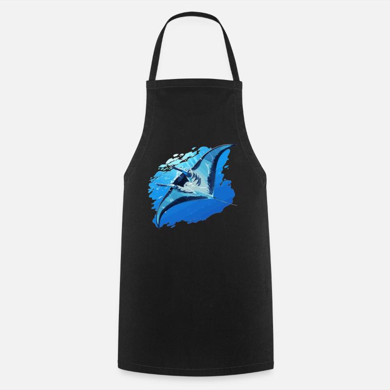 Mantas Manta Rochen - Kochschürze - Schwarz