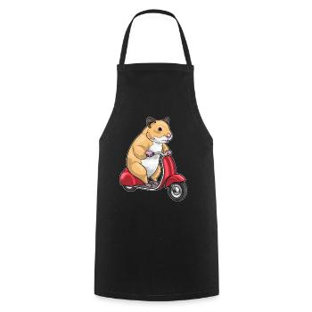Hamster Scooter - Tablier de cuisine - noir - Devant - AI Model Male 185 dark (185cm)