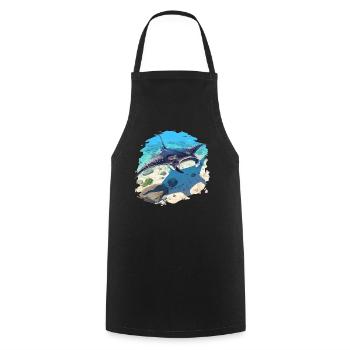 Manta Rays Manta Rays - Cooking Apron - black - Front - AI Model Male 185 dark (185cm)