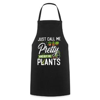Amateur de plantes jardinière Fille juste - Tablier de cuisine - noir - Devant - AI Model Male 185 dark (185cm)