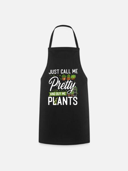 Plant Lover Gardening Girl Just - Kochschürze - Schwarz