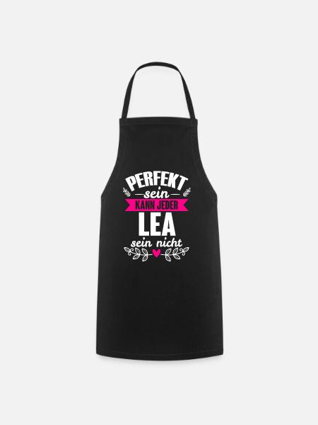 Lea - Perfekt Sein Kann Jeder Lea Sein Nicht - Kochschürze - Schwarz